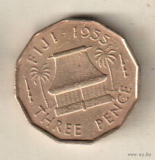 Фиджи 3 пенс 1955