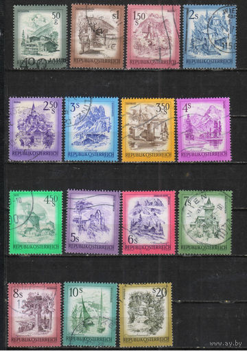 Австрия Респ 1973-7 Вып Туризм Виды #1430-3,1439-42,1475-7,1506,1519,1565,1581
