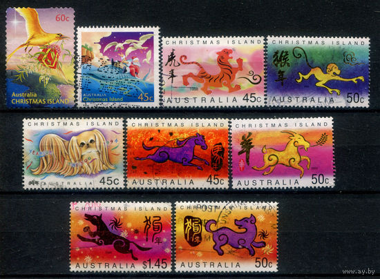 Рождественские острова - г. - Рождество, Новый Год 1 - 9 марок - гашёные. #3-WB-91-KS-7