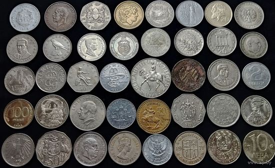 40 КРУПНЫХ МОНЕТ МИРА БЕЗ ПОВТОРОВ