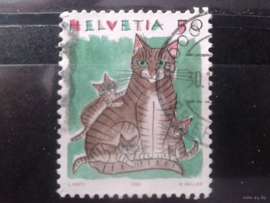 Швейцария 1990 Стандарт, кошки
