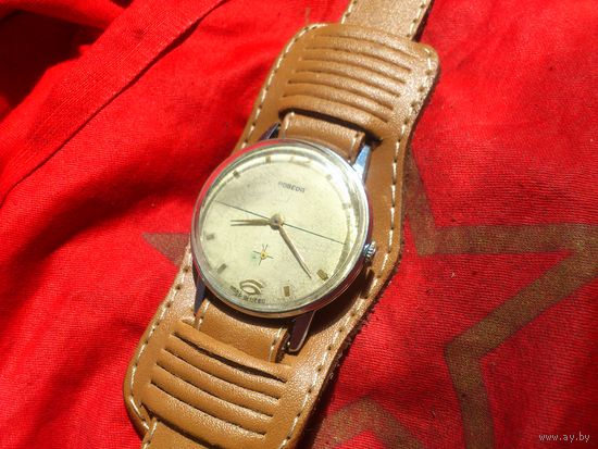Часы POBEDA 1957 года, ЭКСПОРТНАЯ , в ОТЛИЧНОМ СОСТОЯНИИ, ВИНТАЖ