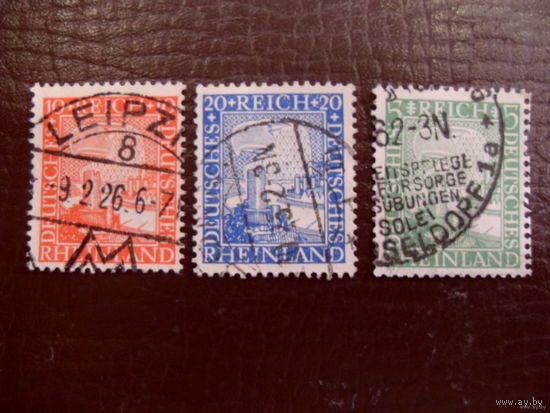 Рейх. Mi. 372-374 1925 - Mi.2.4 euro см. описание