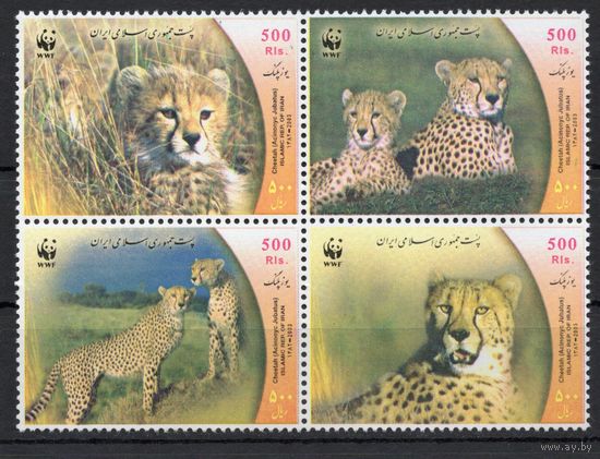 Иран 2003. Фауна WWF леопарды сцепка 4 марки  (2932)