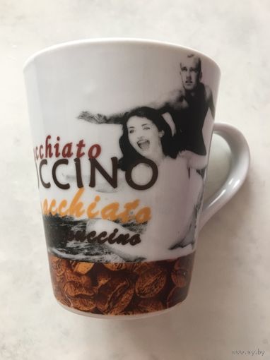 Чашка кружка Винтаж 00-е 250 мл latte Cappuccino стиль ретро Черно- белое фото девушки с парнем Цена за одну 5 руб Цена за две 9 руб ( Уточняйте наличие до выкупа лота!)