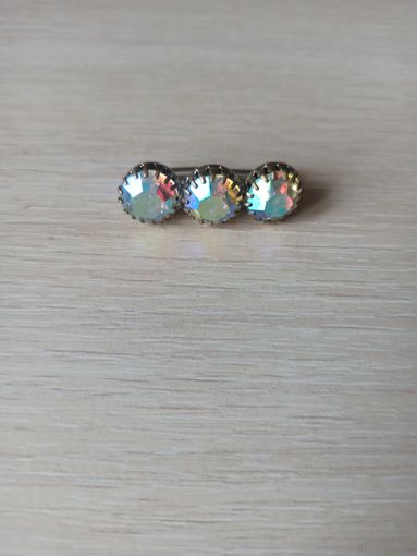 Брошь винтаж Чехия с эффектом Аврора бореалис