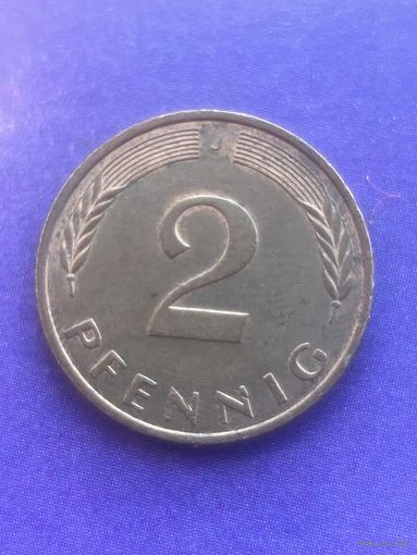 Германия ФРГ 2 пфеннига 1986 J