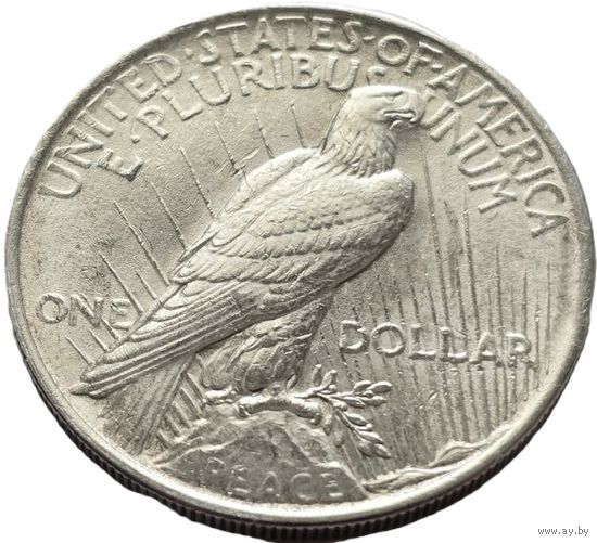 США, 1 доллар 1922 Мирный. Шикарный штемпельный блеск. С рубля.