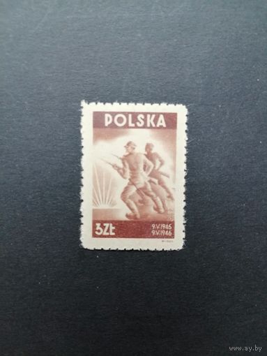 Польша 1946 Марка "Первая годовщина завершения Второй мировой войны" (чистая**) Mi.438 каталог 0.70 евро