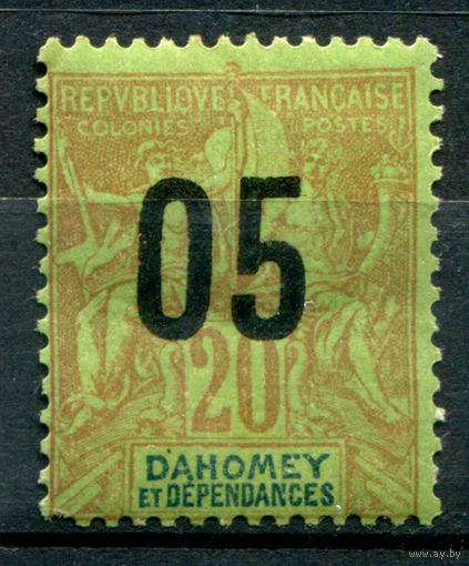 Французские колонии - Дагомея (Бенин) - 1912г. - аллегория, надпечатка 05 на 20 с - 1 марка - MH [Mi 36]. #4-W1-105-A-1