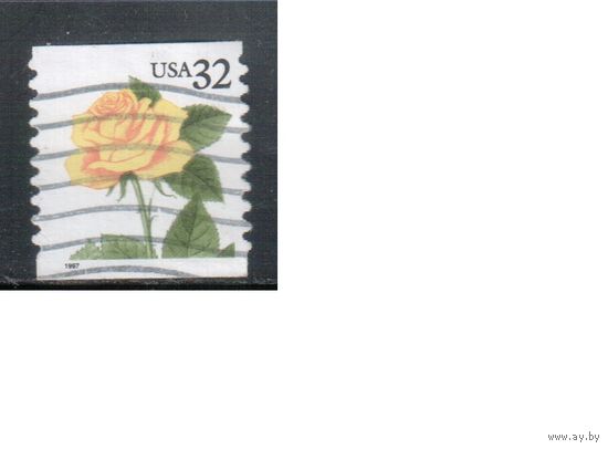 США-1997 (Мих.2873) , гаш., Стандарт, Флора, Цветы, Роза(одиночка),(2)