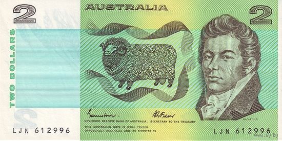 Австралия 2 доллара образца 1974-1985 года UNC p43e
