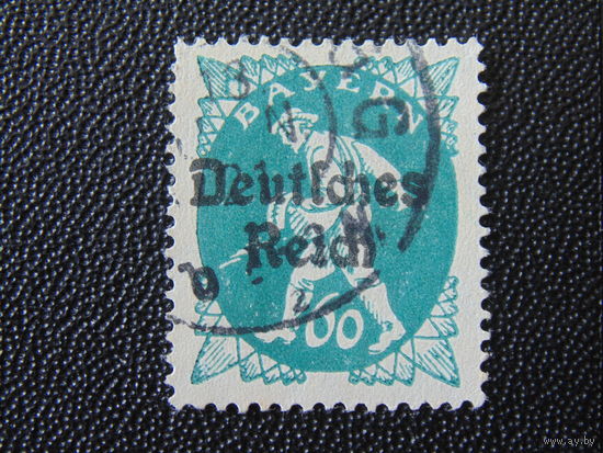 Германия 1920 г. Надпечатка на марке Баварии.
