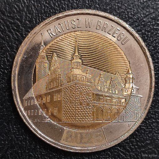 Польша 5 злотых 2025 Ратуша в Бжеге