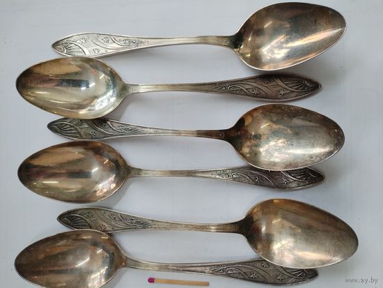 Набор столовых ложек "Космос", 20,5 см. мельхиор. Кольчугино