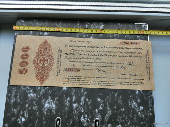 5000 рублей 1920 омск