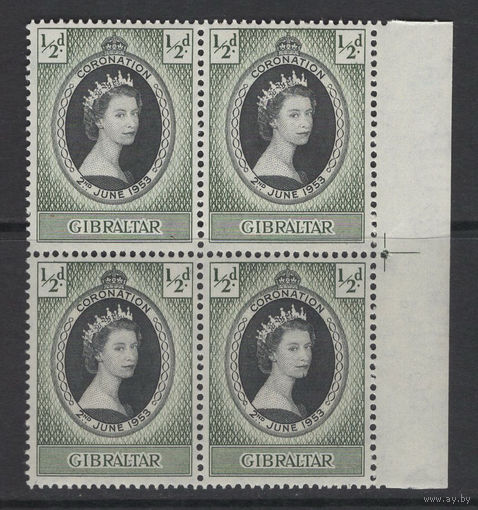 1953 Гибралтар** Коронация Королева Елизавета II SG#144
