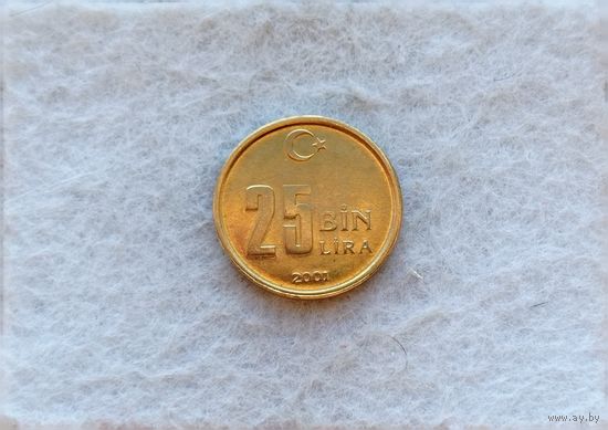 Werty71 Турция 25000 лир 2001 редкая