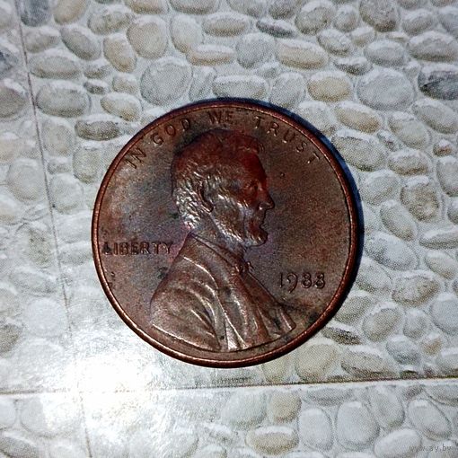 1 цент 1988 года США. Родная патина!