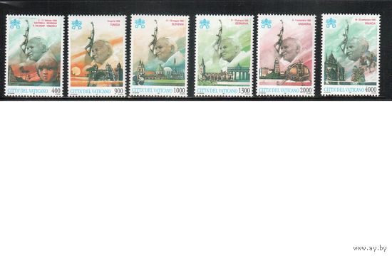 Ватикан-1997,(Мих.1227-1232)  **   ,   Визиты Папы Иоанна Павла II(полная серия)