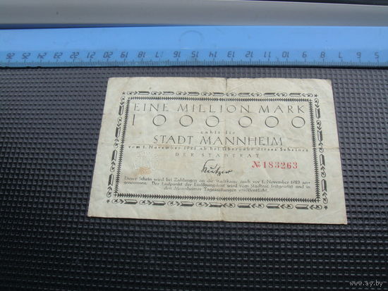 Германия 1000000 1 миллион  марок 1923