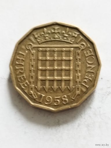 Великобритания 3 пенса 1958