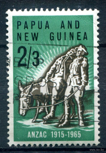 Британские колонии - Папуа Новая Гвинея - 1965г. - 50-я годовщина высадки в Галлиполи - 1 марка - полная серия, гашёная [Mi 77]. #3-WB-96-A-1