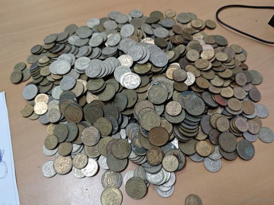 Монеты позднего СССР. около 5кг