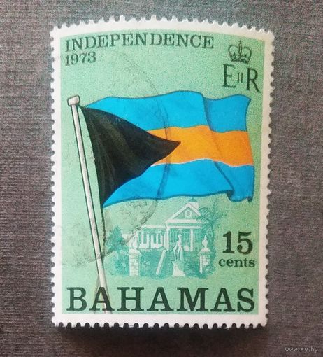 Марка Багамы 1973 год Новый флаг Дом правительства