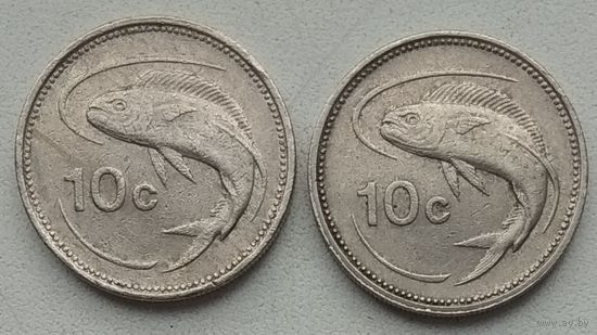Мальта 10 центов 1986 г. Цена за 1 шт.