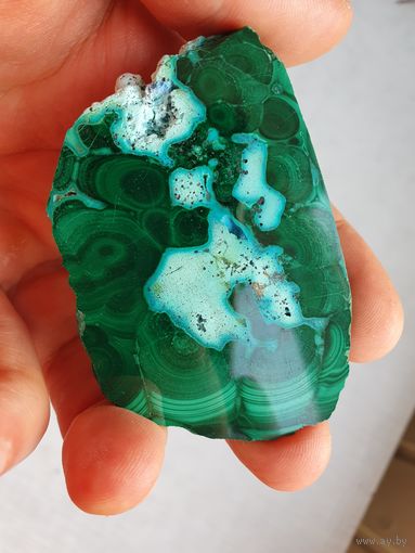 Малахит с хризоколлой