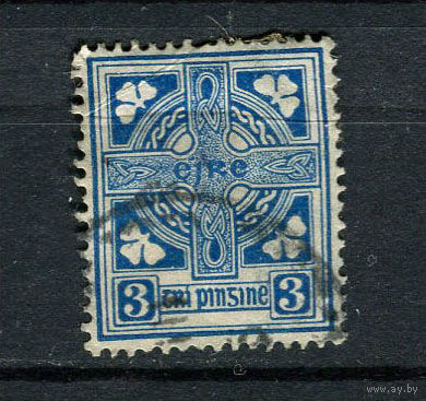 Ирландия - 1922/1923 - Крест 3Pg - [Mi.45A] - 1 марка. Гашеная.  (Лот 15EE)-T2P37