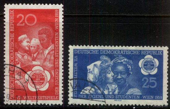ГЕРМАНИЯ, ГДР - 1959 [Mi. 705-706] Гашеная (DDR02)