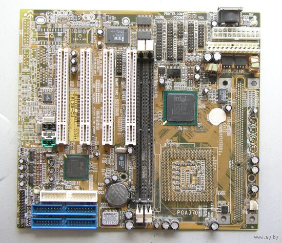Плата материнская T-810B-CU socket 370  нерабочая на запчасти