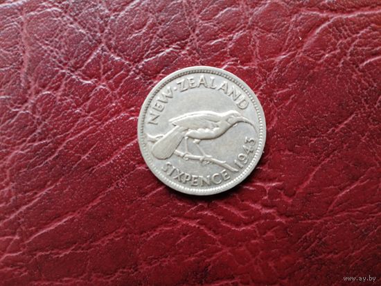 6 пенсов Новая Зеландия 1943 г.