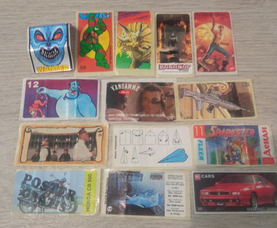 Наклейки от жвачки лот1