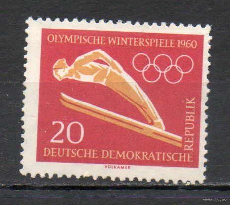 Спорт ГДР 1960 год  1 марка