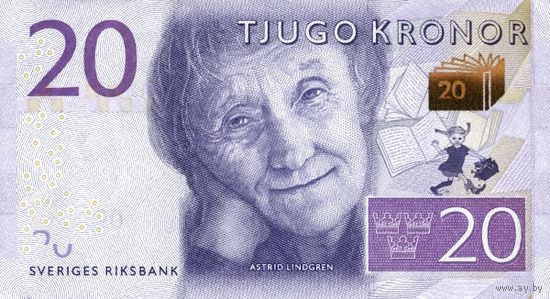 Швеция 20 крон образца 2015 года UNC p69a