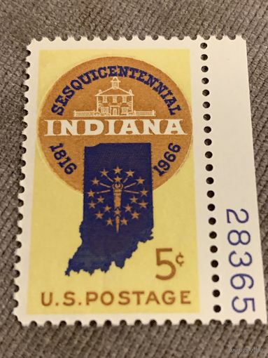 США 1966. 150 летие штата Индиана. Полная серия