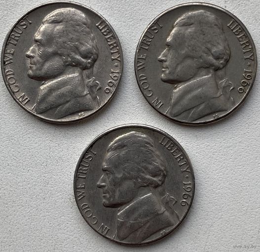 США 5 центов 1966 г. Цена за 1 шт.