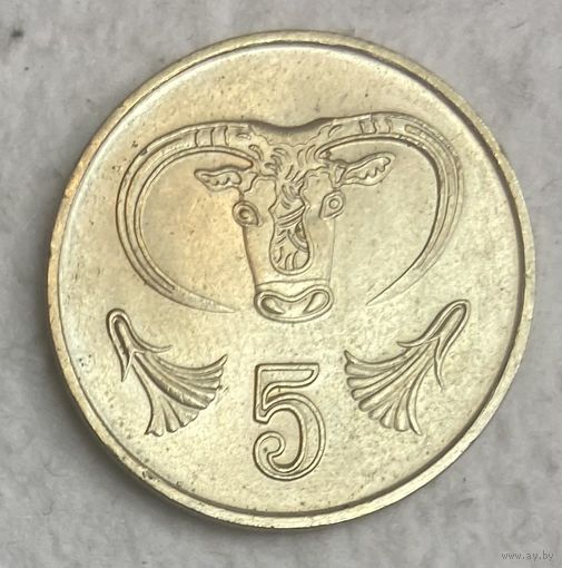 Монета 5 центов 1998 год. Кипр. С рубля без МЦ