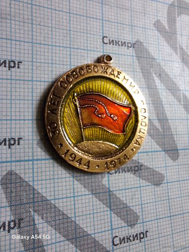 Медальон к знаку 30 лет освобождению Полоцка