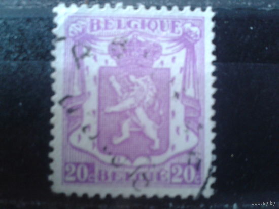 Бельгия 1936 Стандарт, герб  20 сантимов