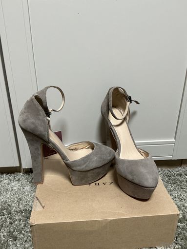 Zara туфли замшевые на платформе р-р 36
