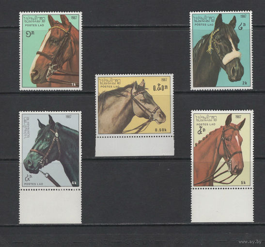 Лаос 1987 Фауна Лошади