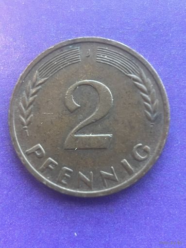 Германия ФРГ 2 пфеннига 1967 J