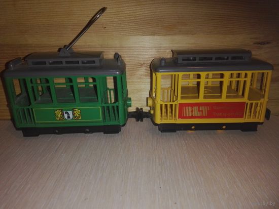 Винтаж.Трамвай с вагоном.Германия.80-е.