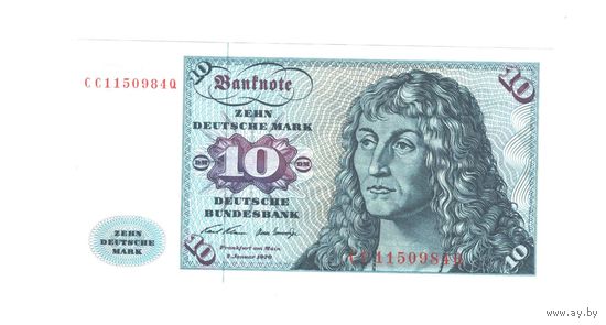 Германия ФРГ 10 марок 1970 года. Состояние UNC!