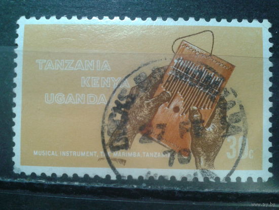 Кения-Уганда-Танганьика, 1970. Музейный экспонат. Маримба, Танзания