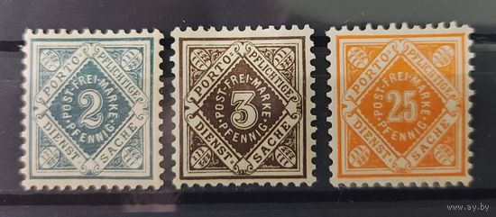Германия Баден Вюртемберг 1896/1900 Mi.104-106